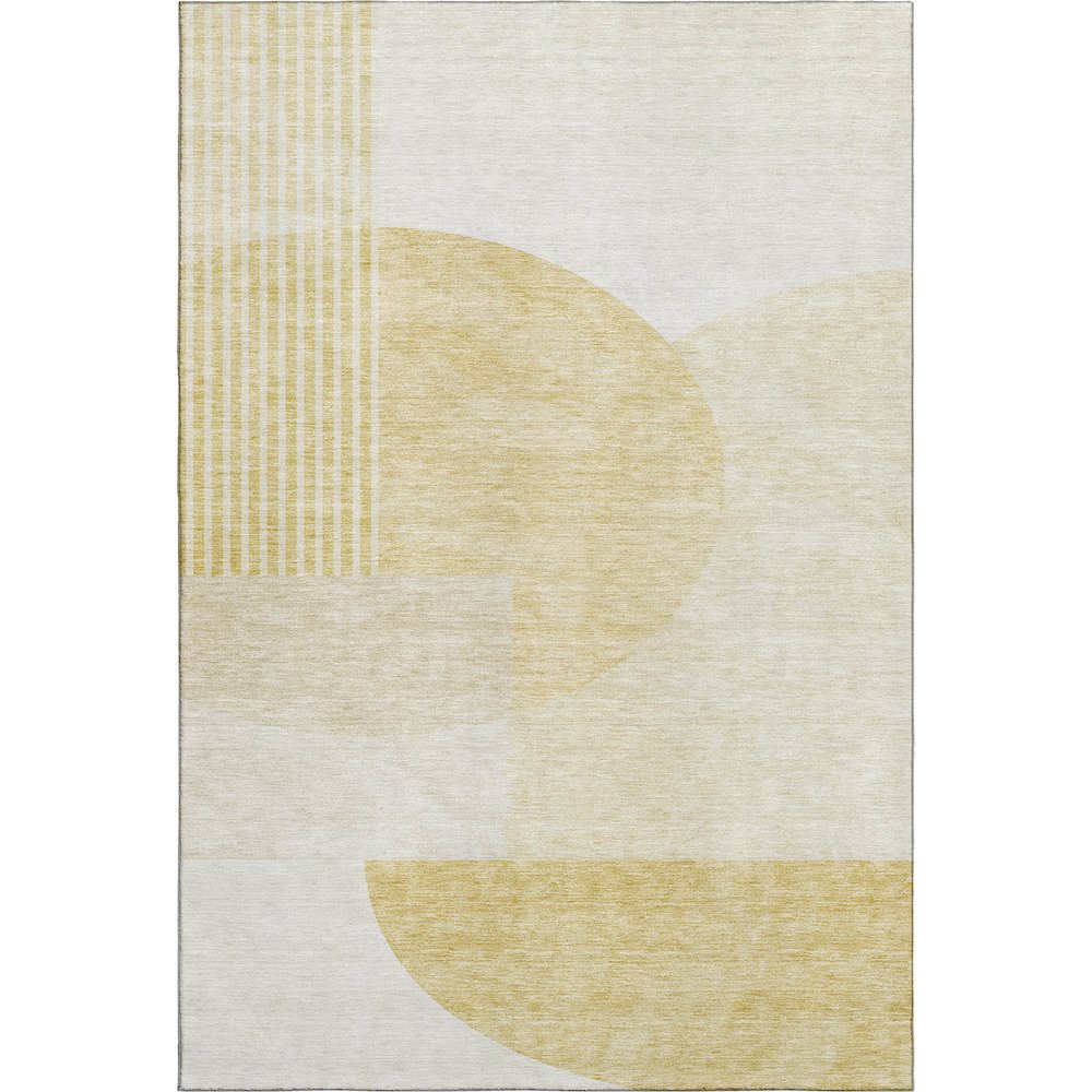 Premium Machine Washable Mayfield AMF678 Gold 8' x 10' Rug. Picture 1