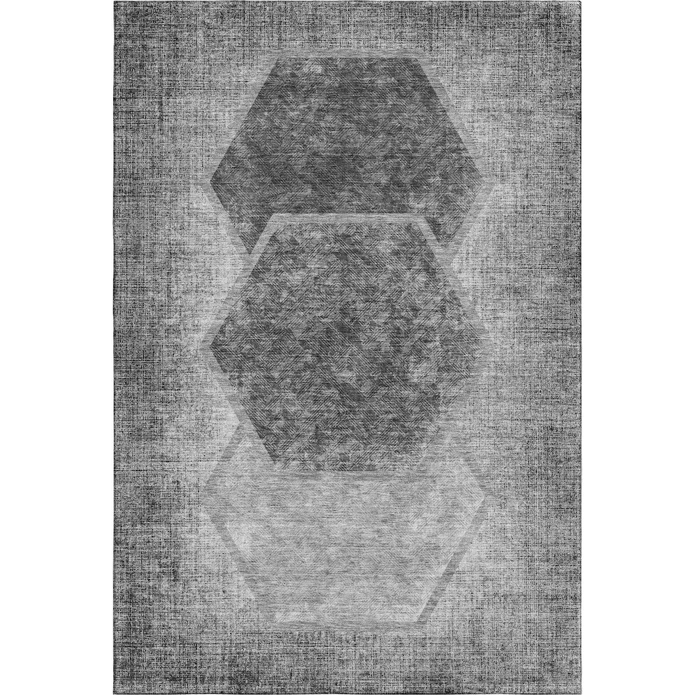 Premium Machine Washable Mayfield AMF679 Gray 8' x 10' Rug. Picture 1