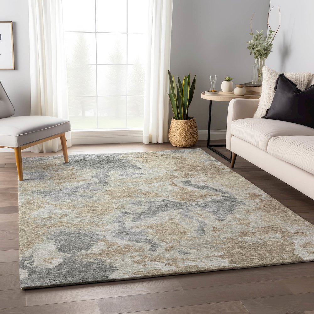 Premium Machine Washable Mayfield  Beige 8' x 10' Rug. Picture 5