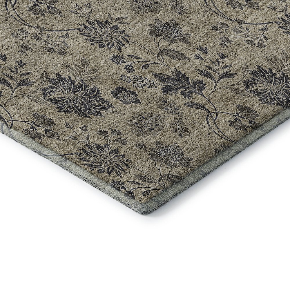 Premium Machine Washable Mayfield AMF680 Brown 3' x 5' Rug. Picture 3