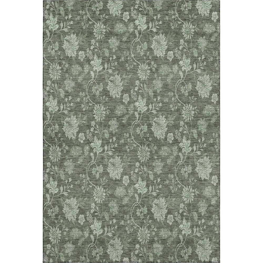 Premium Machine Washable Mayfield AMF680 Olive 8' x 10' Rug. Picture 1