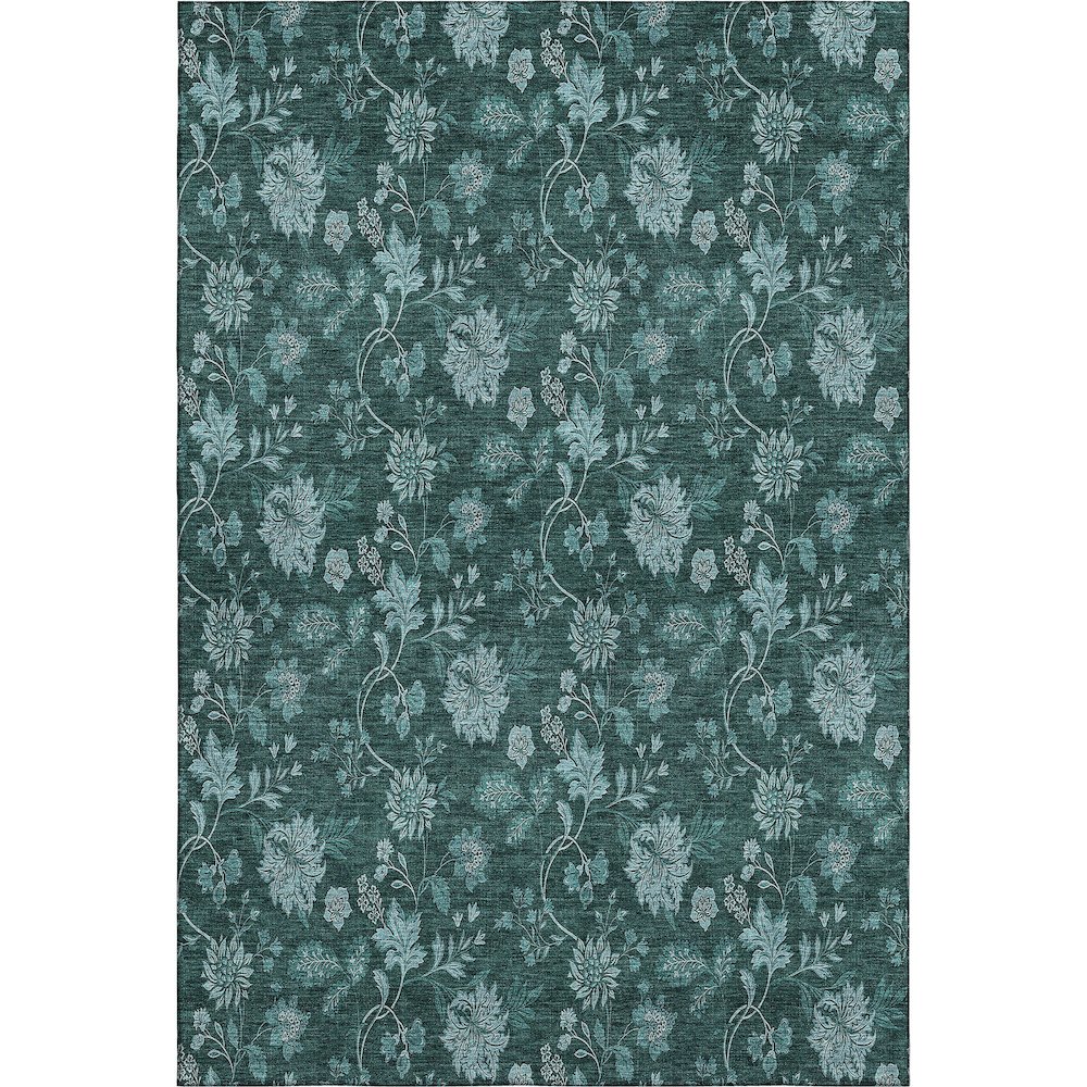 Premium Machine Washable Mayfield AMF680 Teal 8' x 10' Rug. Picture 1