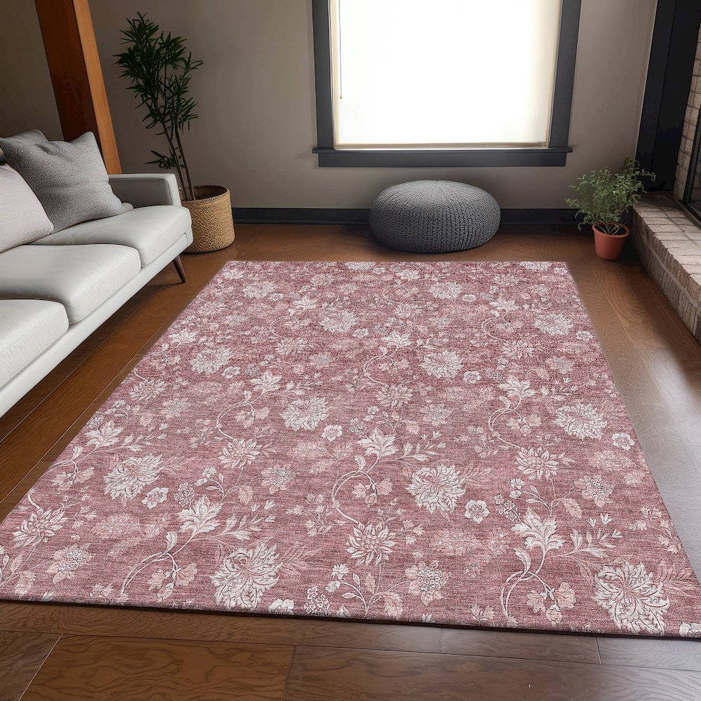 Premium Machine Washable Mayfield AMF681 Blush 8' x 10' Rug. Picture 5