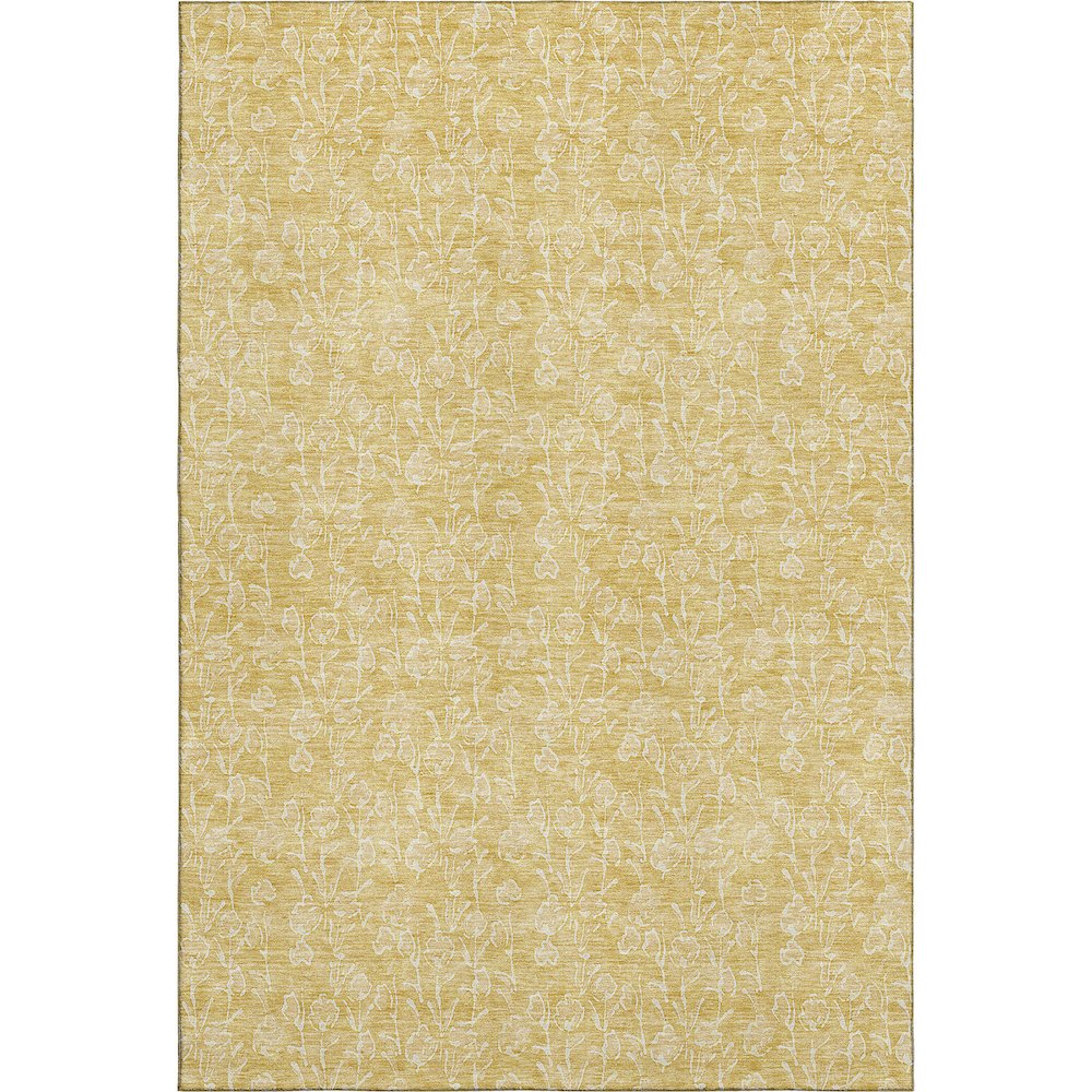 Premium Machine Washable Mayfield AMF691 Gold 8' x 10' Rug. Picture 1