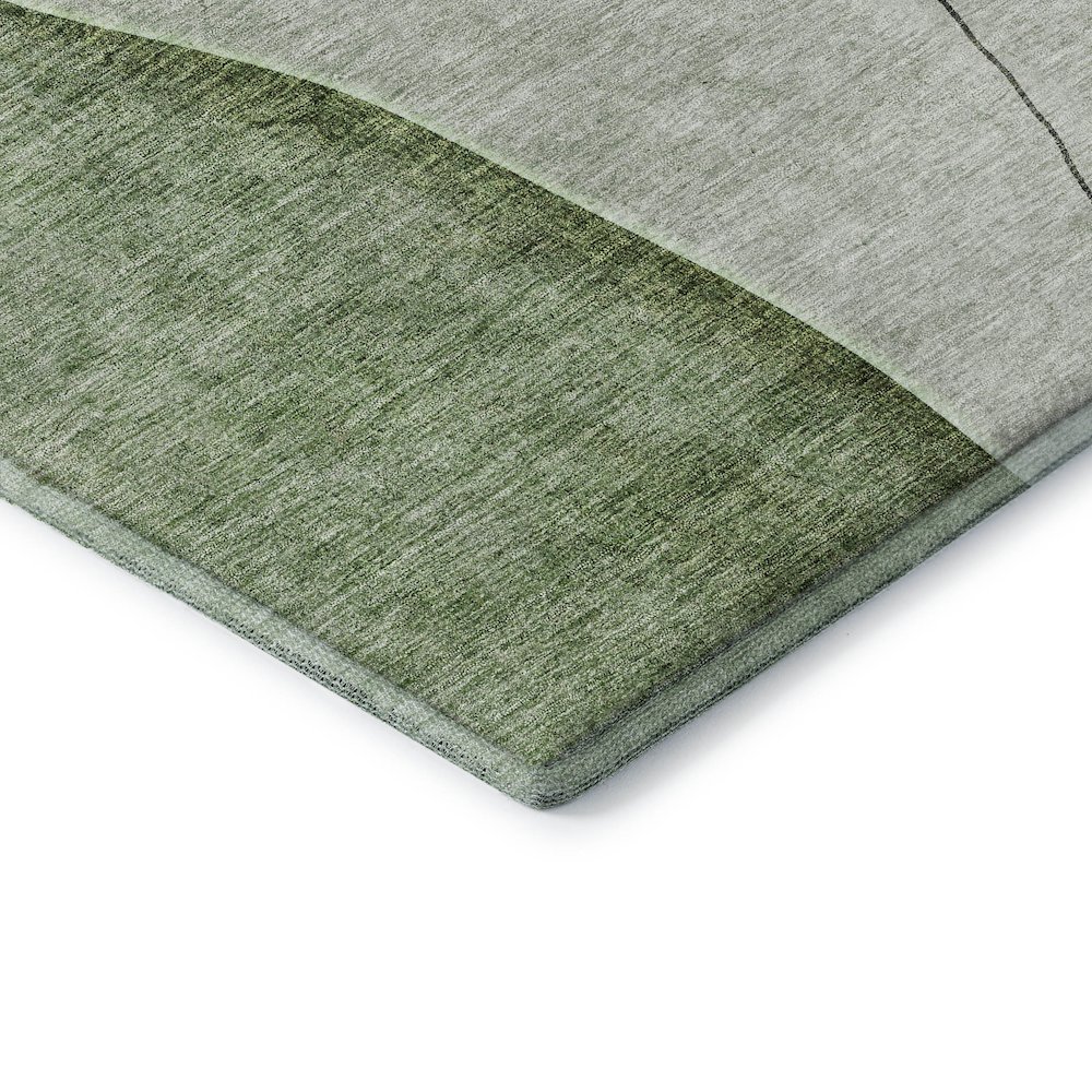 Premium Machine Washable Mayfield AMF696 Green 3' x 5' Rug. Picture 3