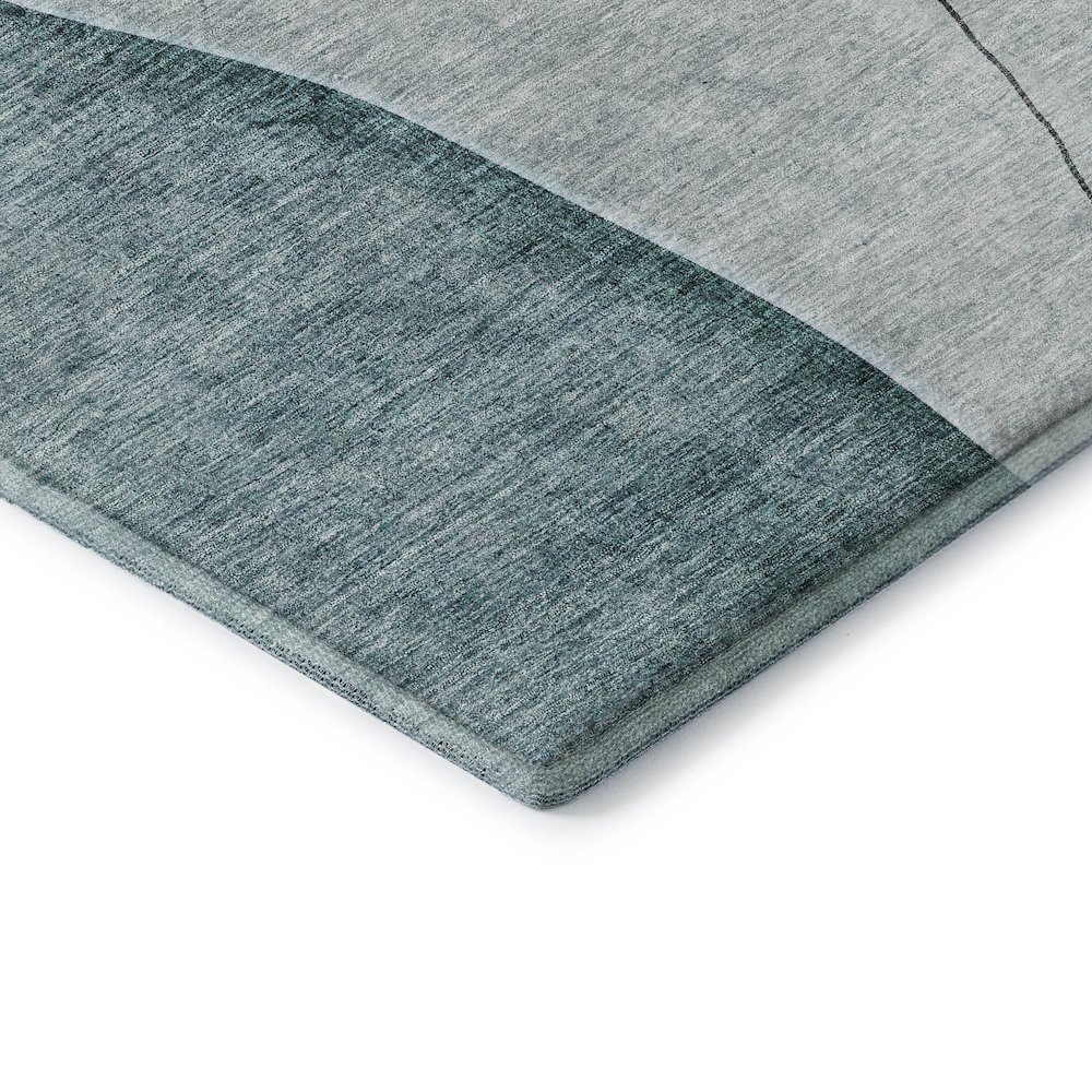 Premium Machine Washable Mayfield AMF696 Teal 3' x 5' Rug. Picture 3