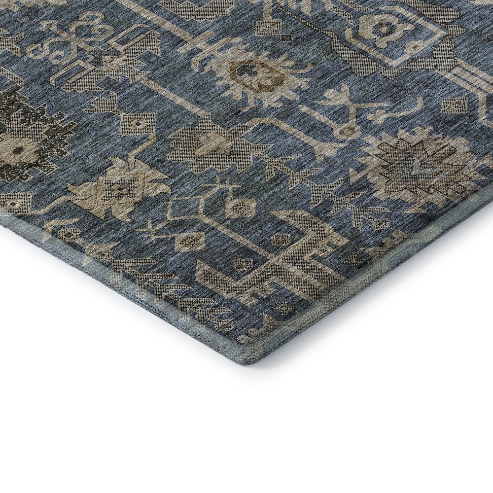 Premium Machine Washable Mayfield AMF697 Navy 3' x 5' Rug. Picture 3