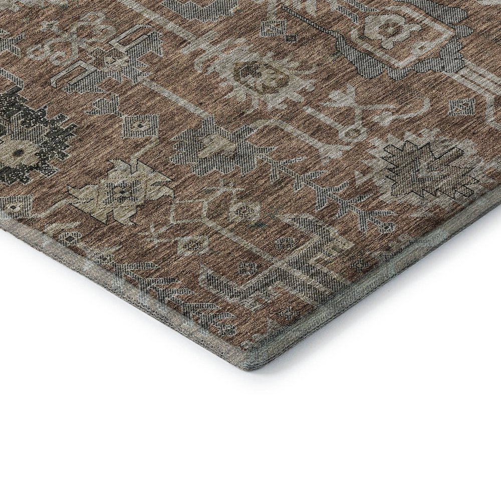 Premium Machine Washable Mayfield AMF697 Paprika 3' x 5' Rug. Picture 3