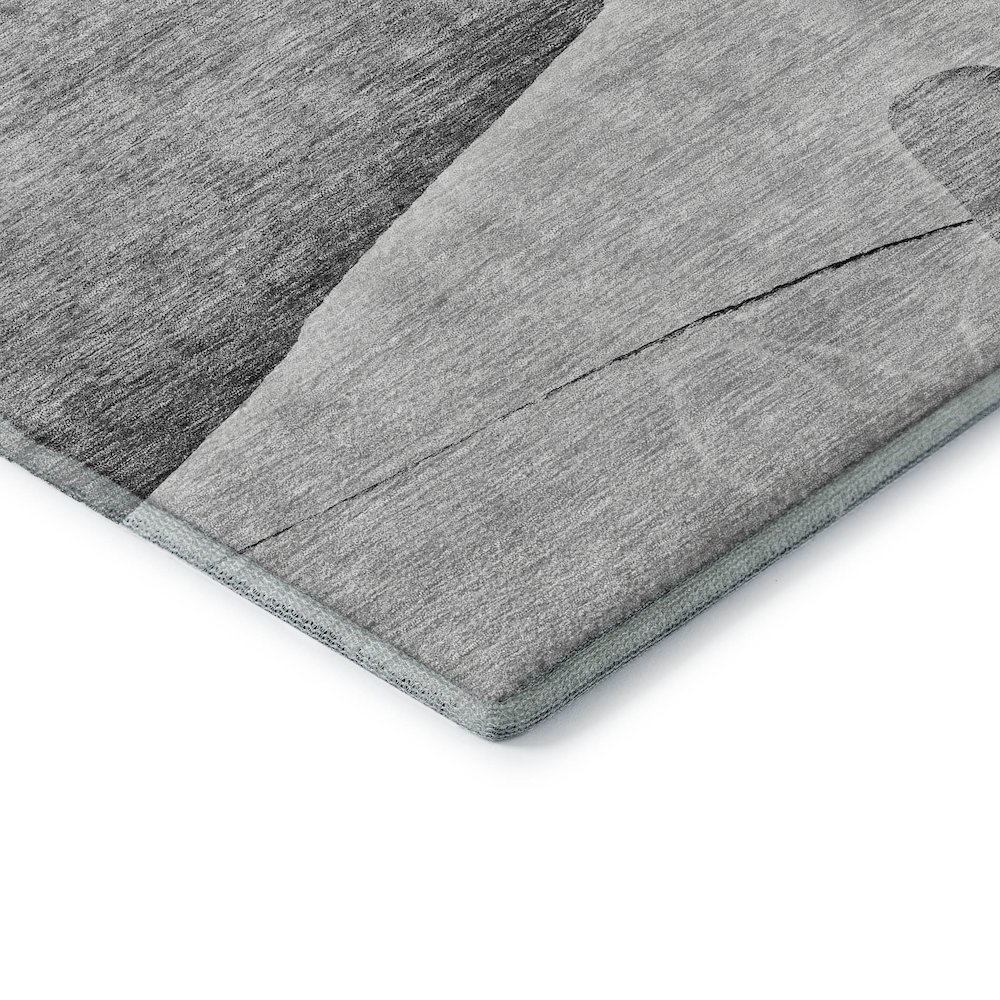 Premium Machine Washable Mayfield AMF700 Gray 3' x 5' Rug. Picture 3