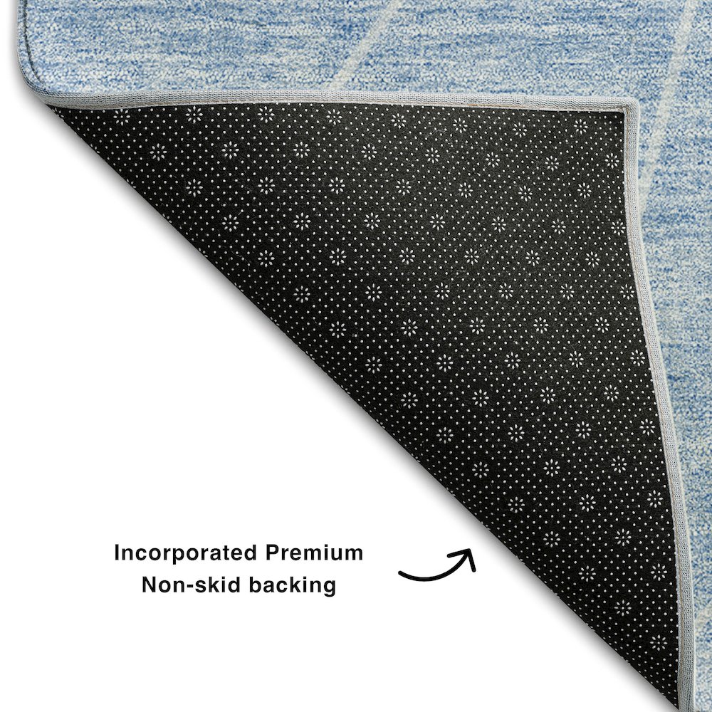 Premium Machine Washable Mayfield AMF706 Sky 3' x 5' Rug. Picture 2