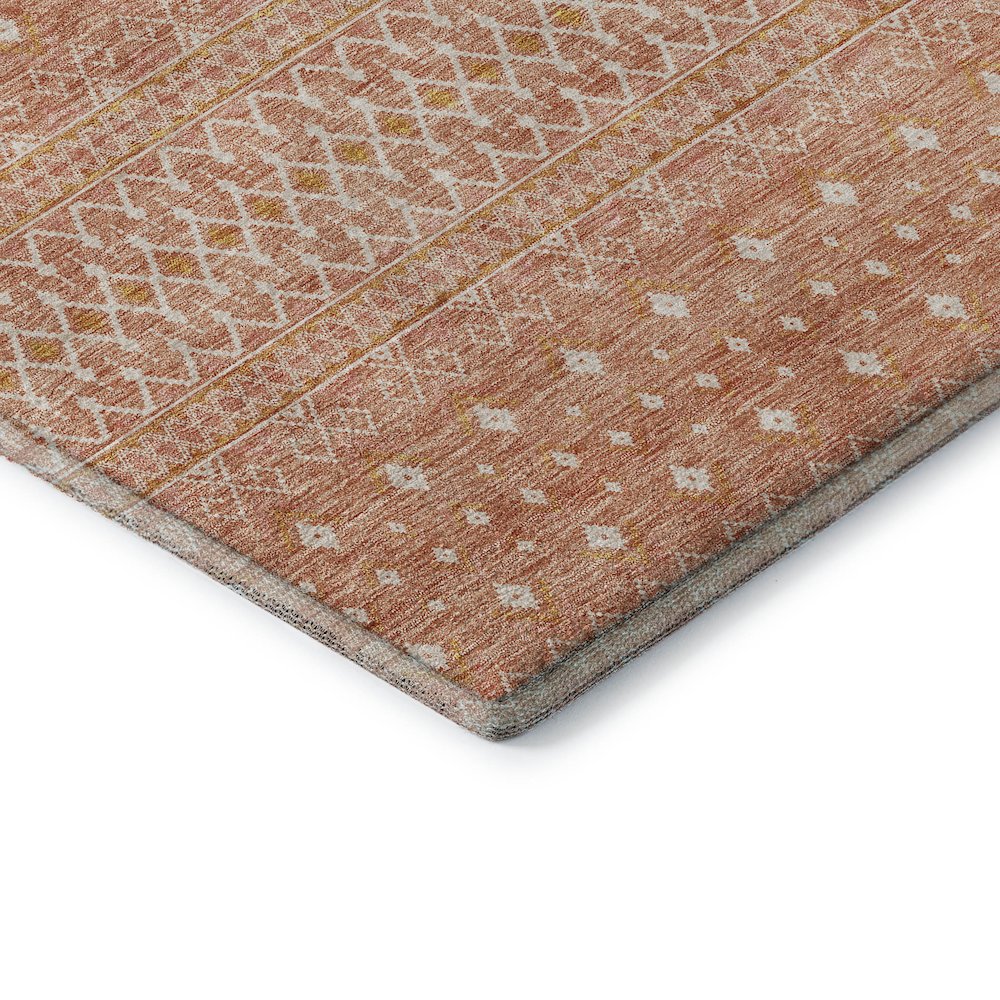 Premium Machine Washable Mayfield AMF709 Salmon 3' x 5' Rug. Picture 3