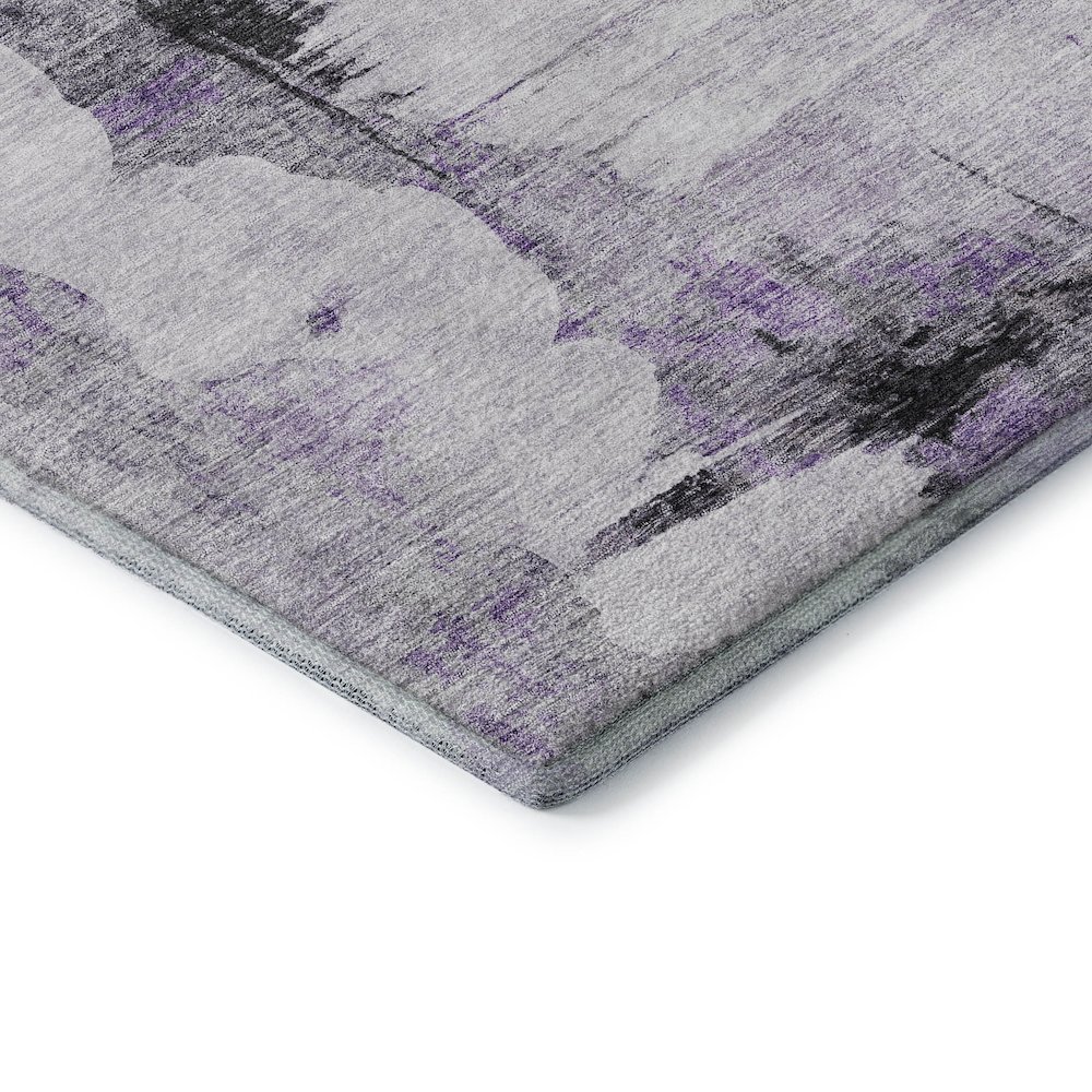 Premium Machine Washable Mayfield AMF710 Purple 3' x 5' Rug. Picture 3