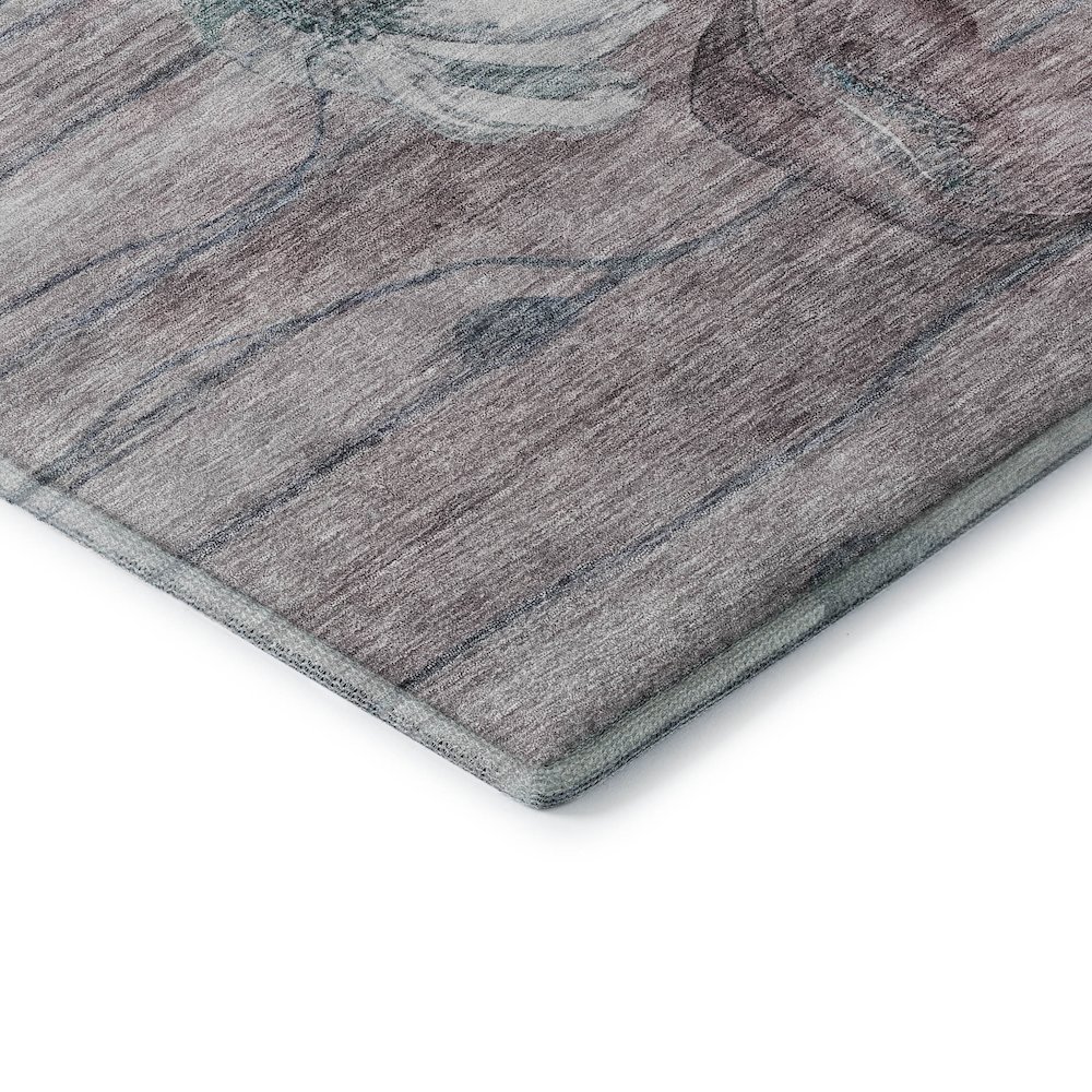 Premium Machine Washable Mayfield AMF712 Teal 3' x 5' Rug. Picture 3