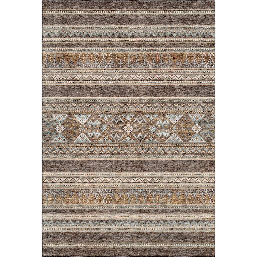 Premium Machine Washable Mayfield AMF714 Chocolate 8' x 10' Rug. Picture 1