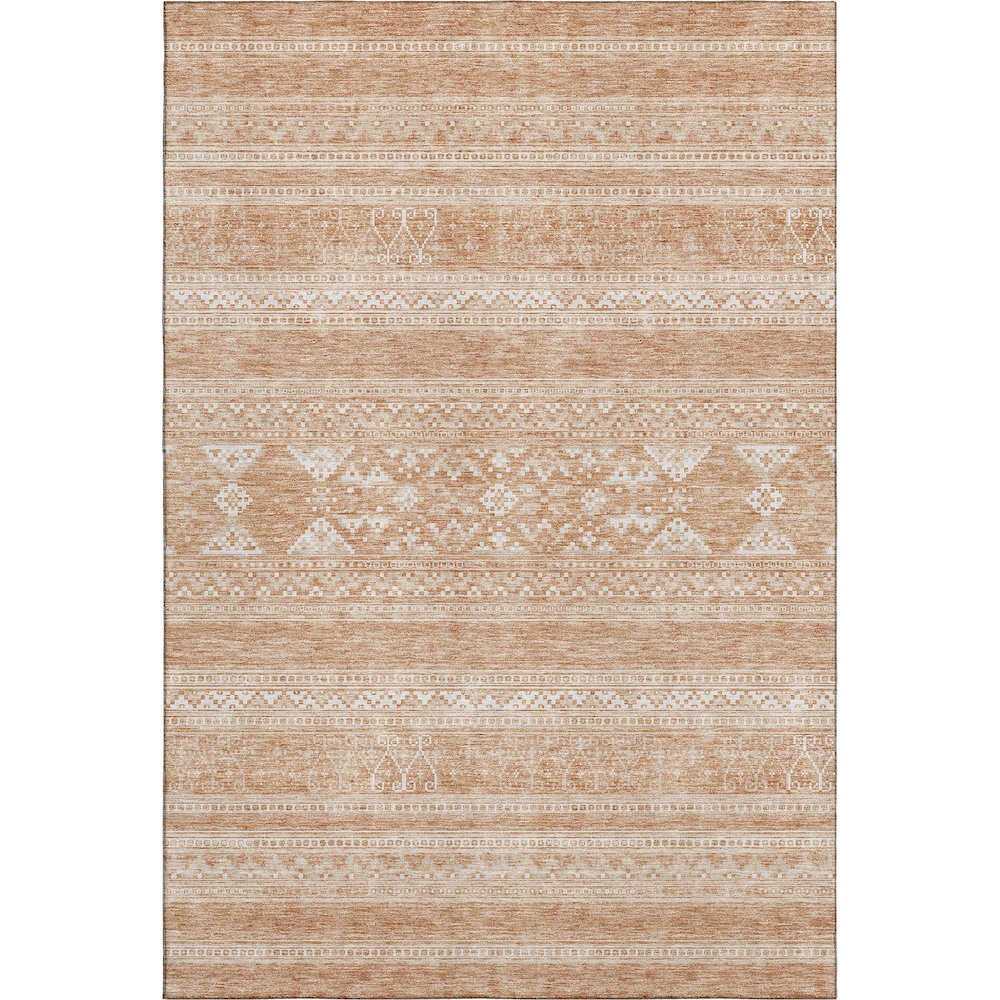 Premium Machine Washable Mayfield AMF714 Copper 8' x 10' Rug. Picture 1