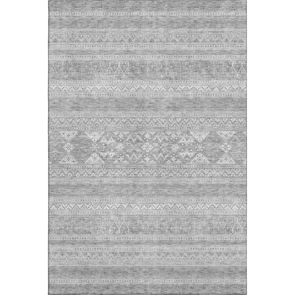 Premium Machine Washable Mayfield AMF714 Silver 8' x 10' Rug. Picture 1