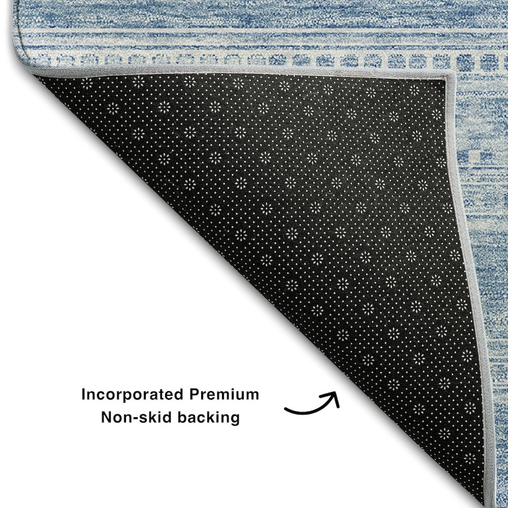 Premium Machine Washable Mayfield AMF714 Sky 3' x 5' Rug. Picture 2