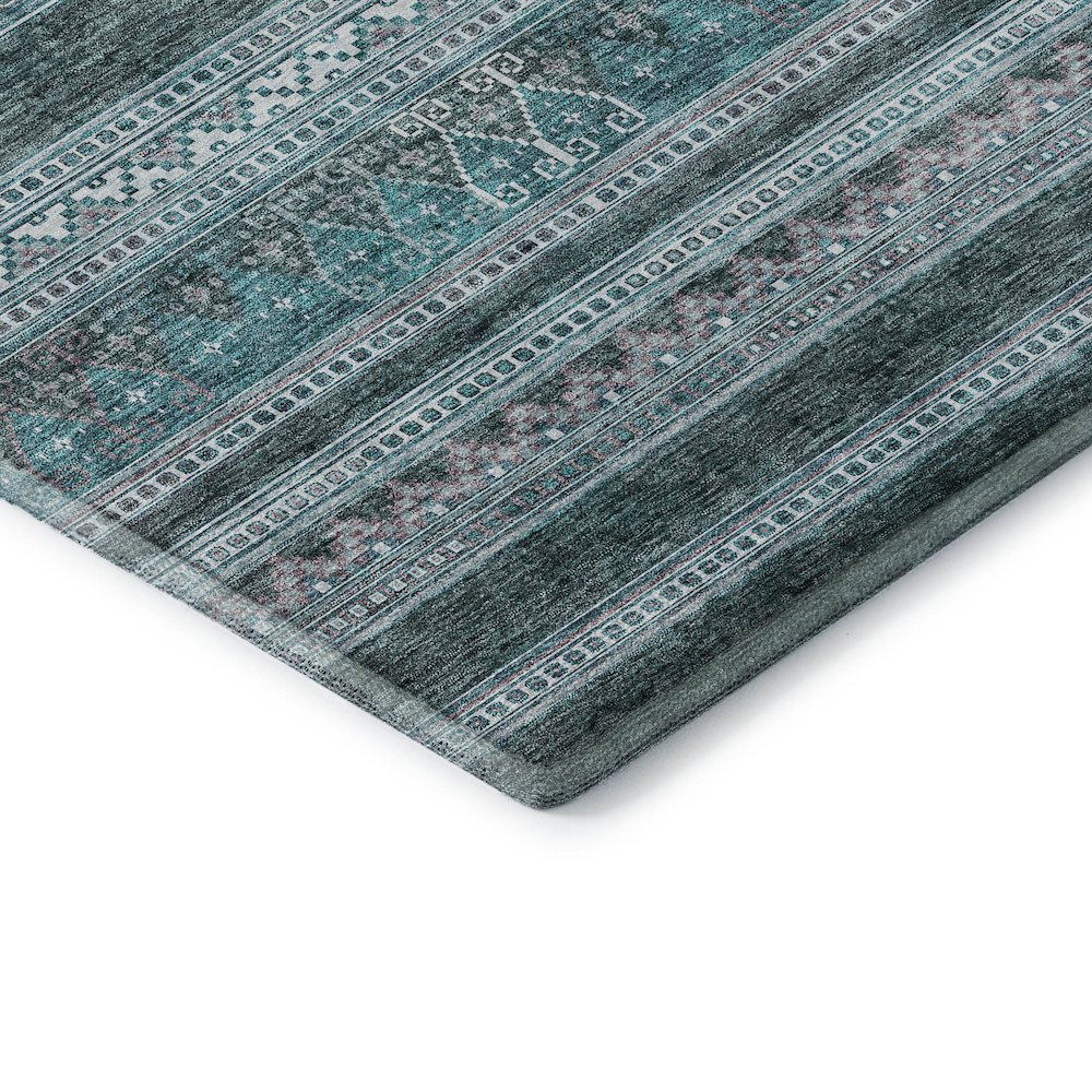 Premium Machine Washable Mayfield AMF714 Teal 3' x 5' Rug. Picture 3