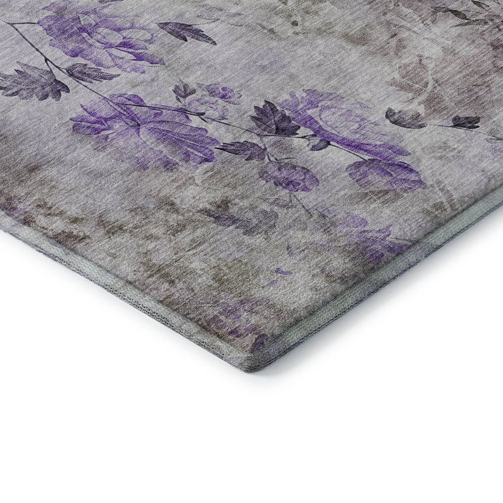 Premium Machine Washable Mayfield AMF724 Purple 3' x 5' Rug. Picture 3