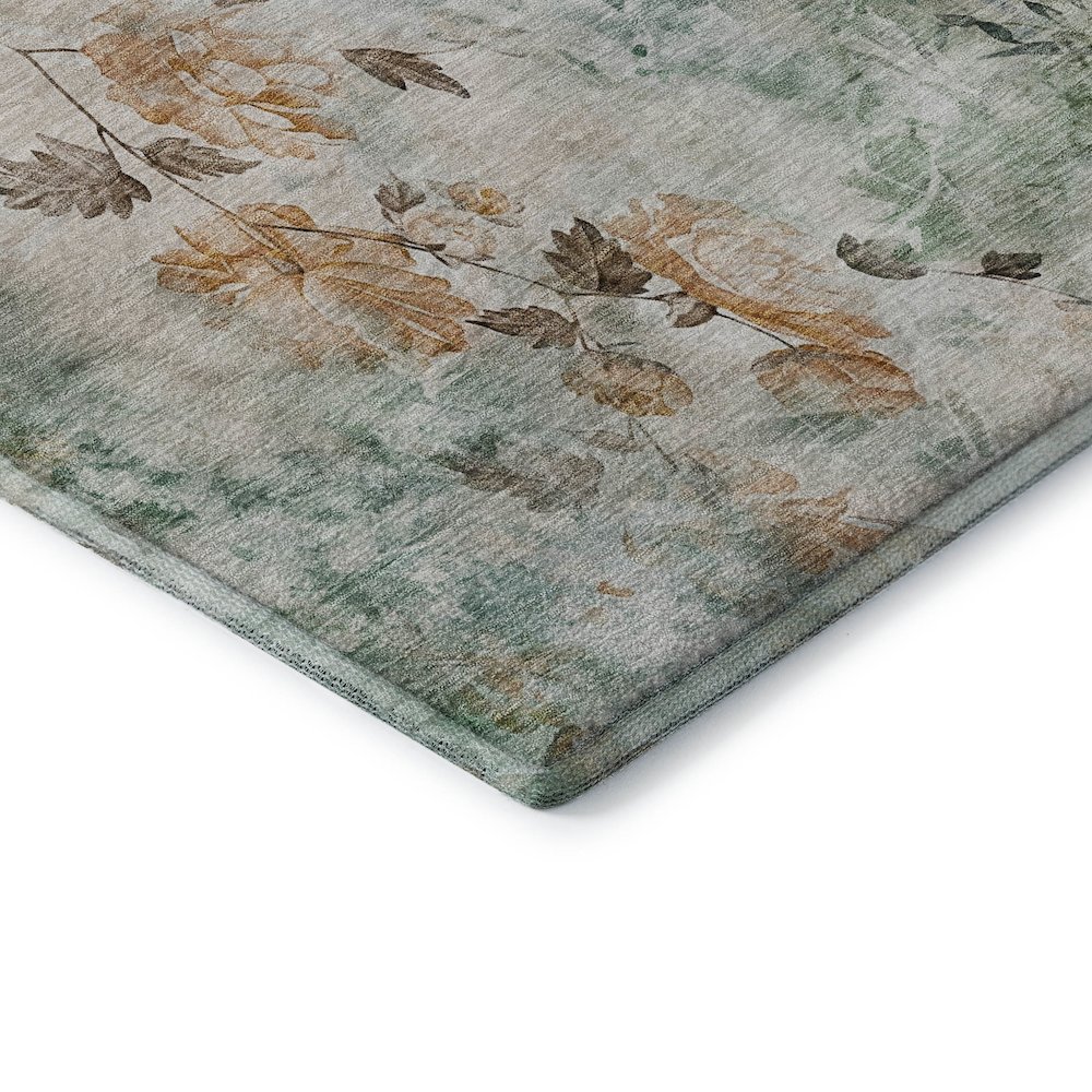 Premium Machine Washable Mayfield AMF724 Teal 3' x 5' Rug. Picture 3