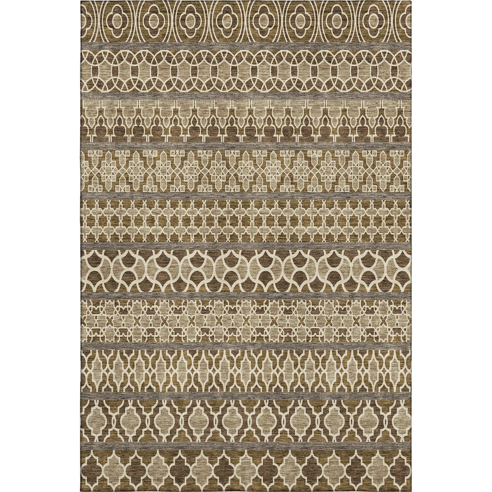 Premium Machine Washable Mayfield AMF726 Mocha 8' x 10' Rug. Picture 1