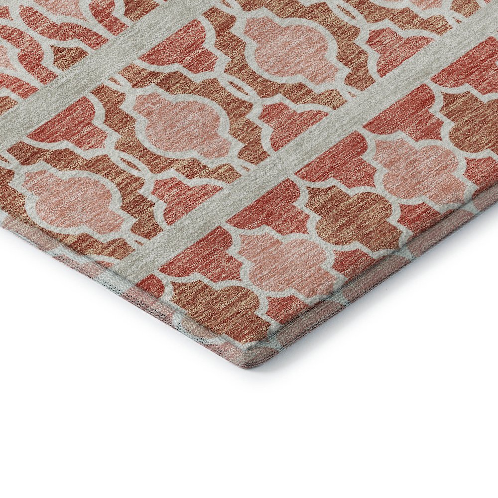 Premium Machine Washable Mayfield AMF726 Salmon 3' x 5' Rug. Picture 3