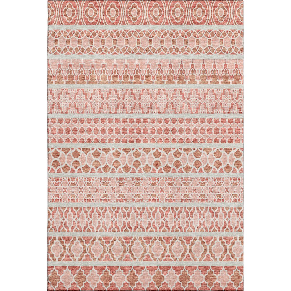 Premium Machine Washable Mayfield AMF726 Salmon 8' x 10' Rug. Picture 1