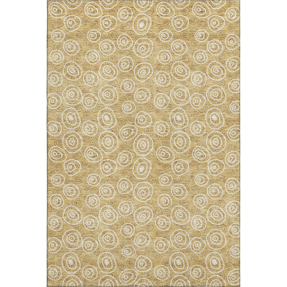 Premium Machine Washable Mayfield AMF728 Gold 8' x 10' Rug. Picture 1