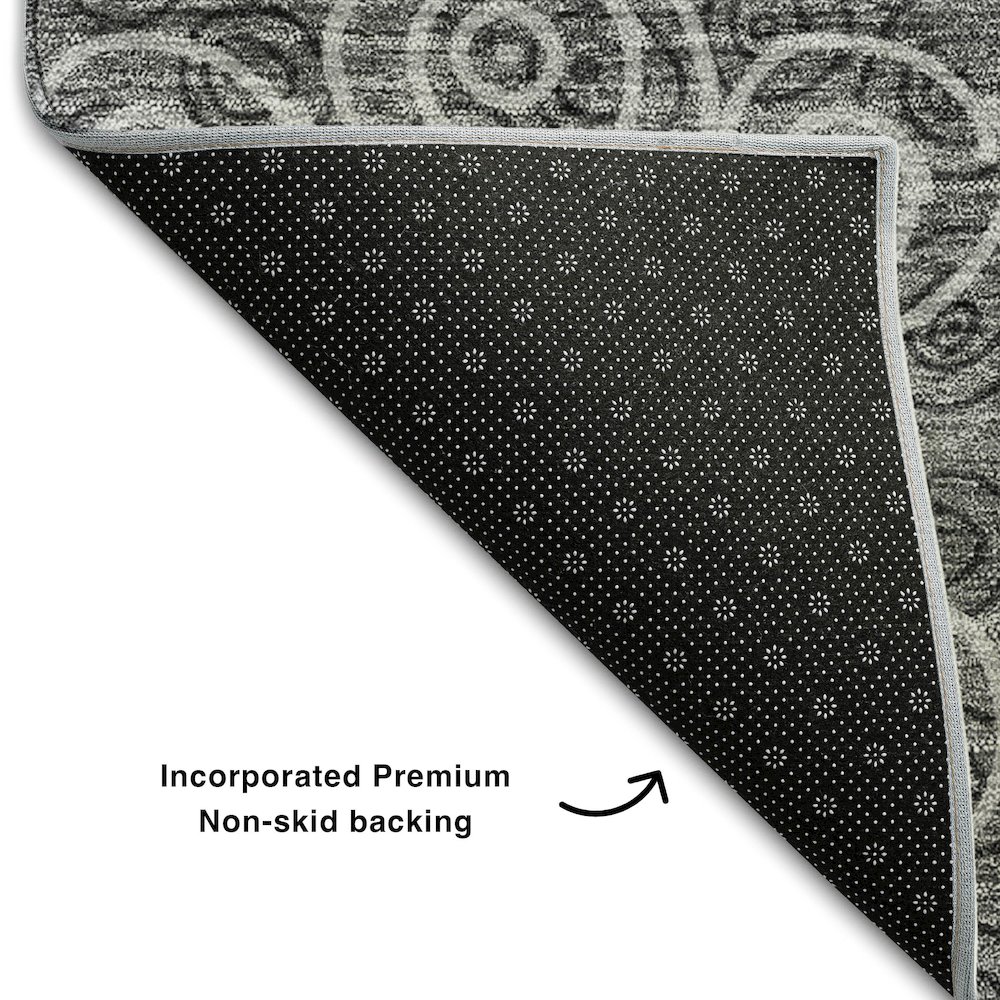 Premium Machine Washable Mayfield AMF728 Gray 3' x 5' Rug. Picture 2