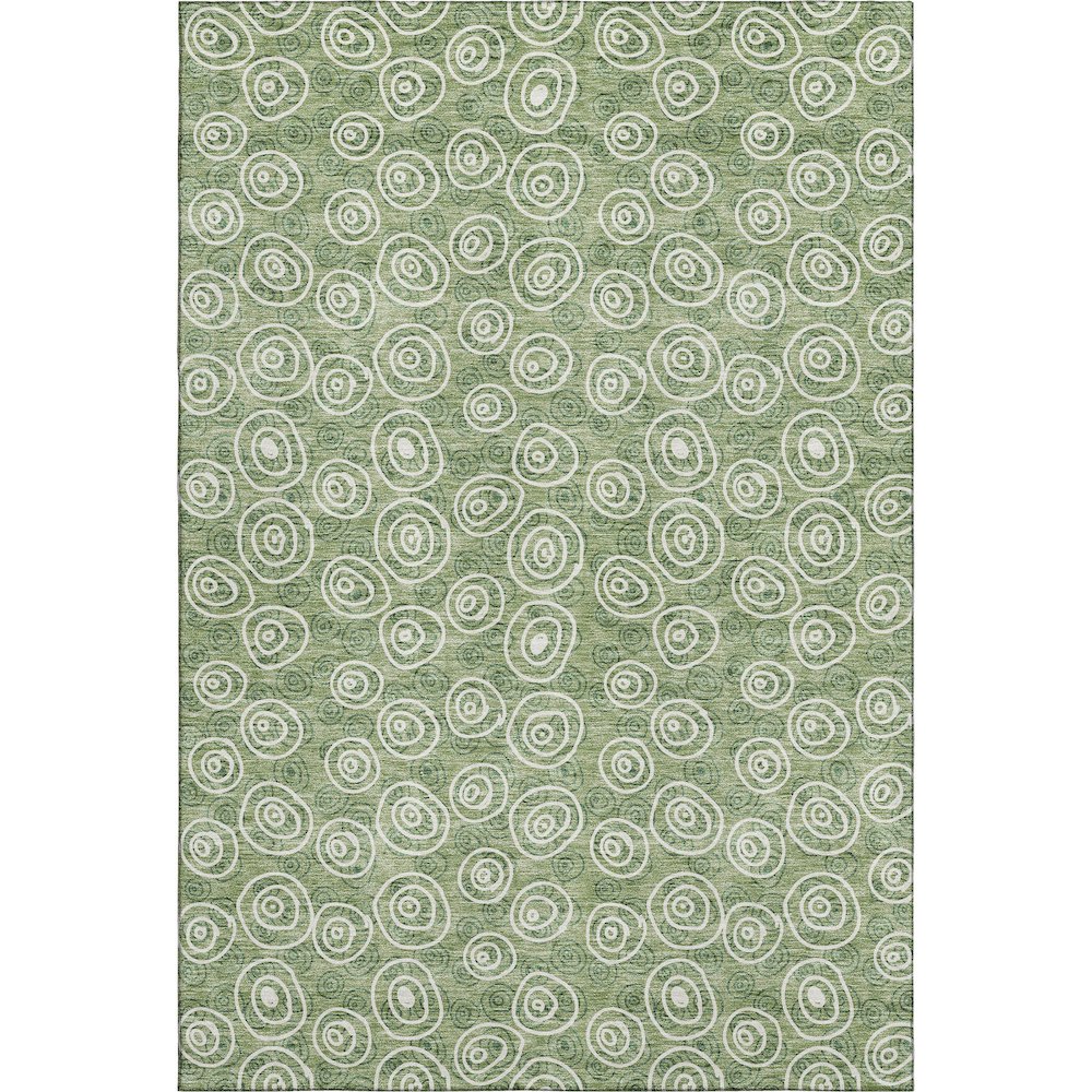 Premium Machine Washable Mayfield AMF728 Green 8' x 10' Rug. Picture 1