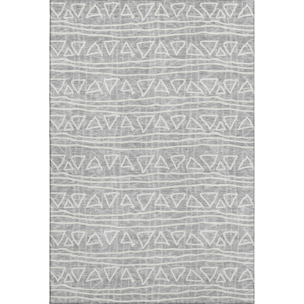 Premium Machine Washable Mayfield AMF730 Gray 8' x 10' Rug. Picture 1