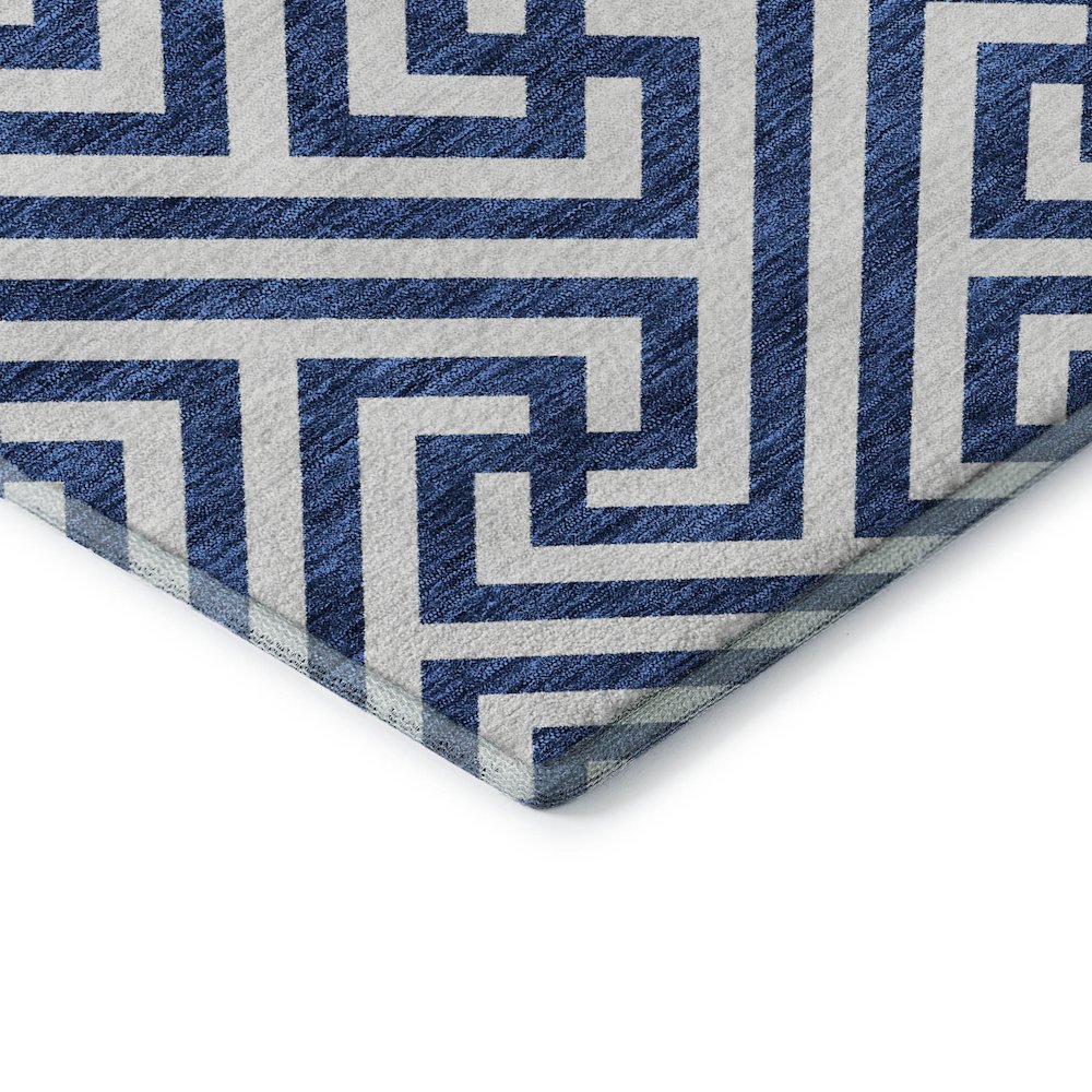 Premium Machine Washable Mayfield AMF731 Blue 3' x 5' Rug. Picture 3