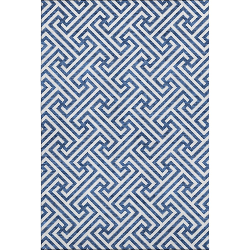 Premium Machine Washable Mayfield AMF731 Blue 8' x 10' Rug. Picture 1