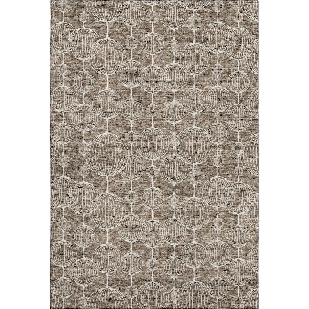 Premium Machine Washable Mayfield AMF732 Chocolate 8' x 10' Rug. Picture 1