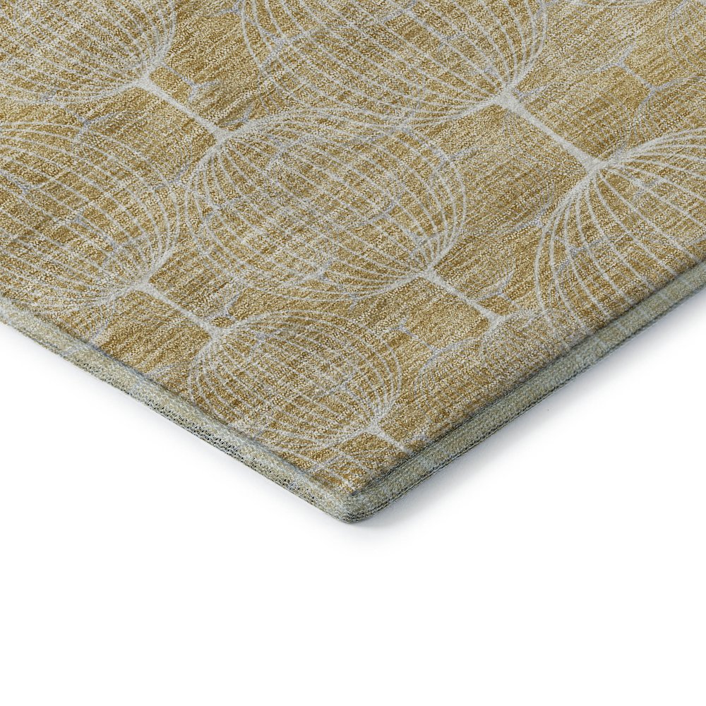 Premium Machine Washable Mayfield AMF732 Gold 3' x 5' Rug. Picture 3