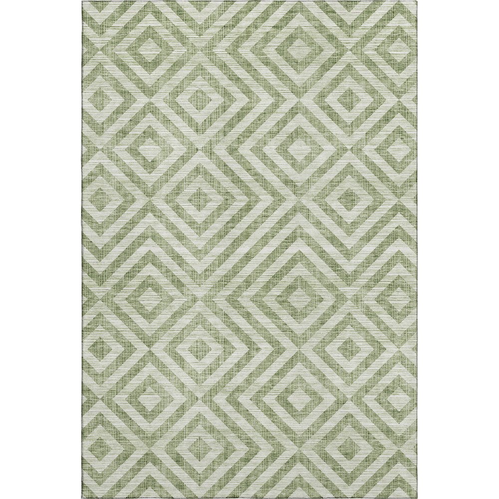 Premium Machine Washable Mayfield AMF733 Green 8' x 10' Rug. Picture 1