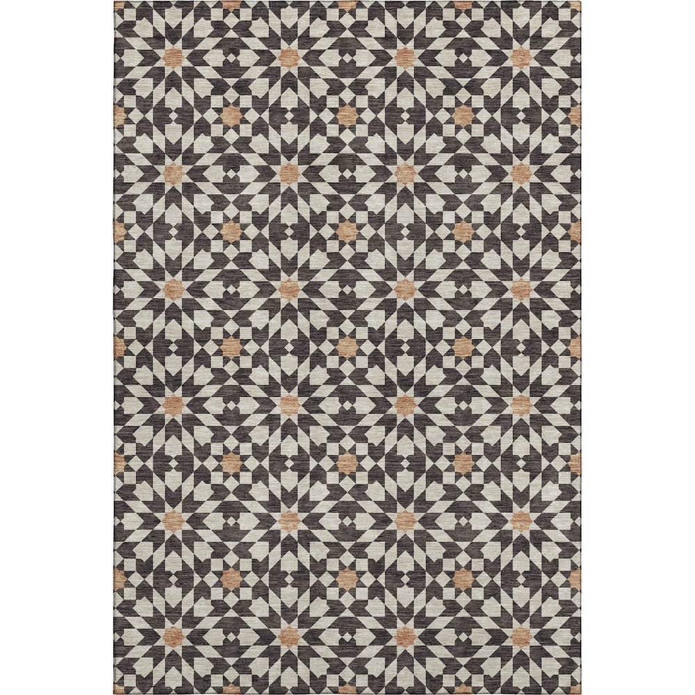 Premium Machine Washable Mayfield AMF734 Charcoal 8' x 10' Rug. Picture 1