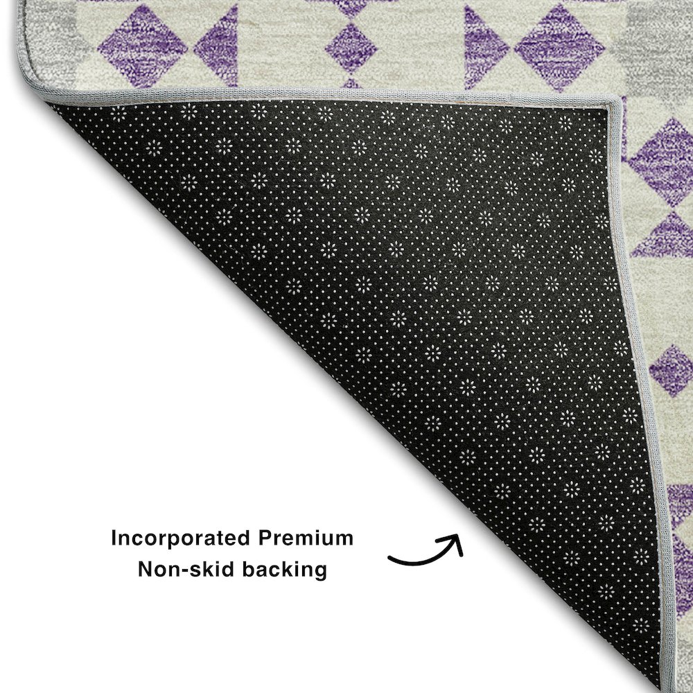Premium Machine Washable Mayfield AMF734 Lavender 3' x 5' Rug. Picture 2