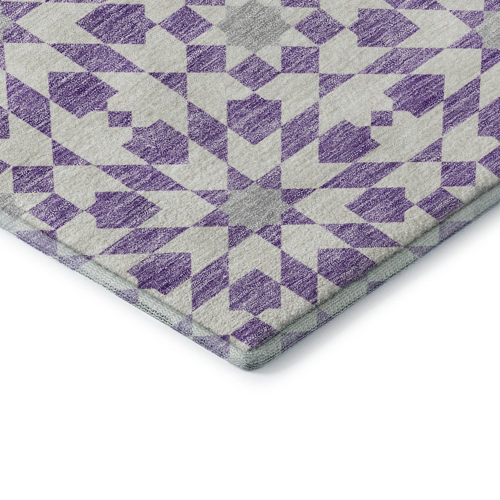 Premium Machine Washable Mayfield AMF734 Lavender 3' x 5' Rug. Picture 3