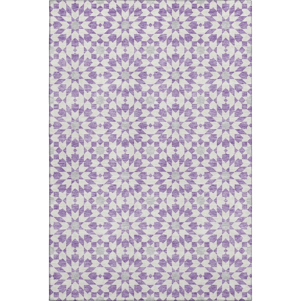 Premium Machine Washable Mayfield AMF734 Lavender 8' x 10' Rug. Picture 1