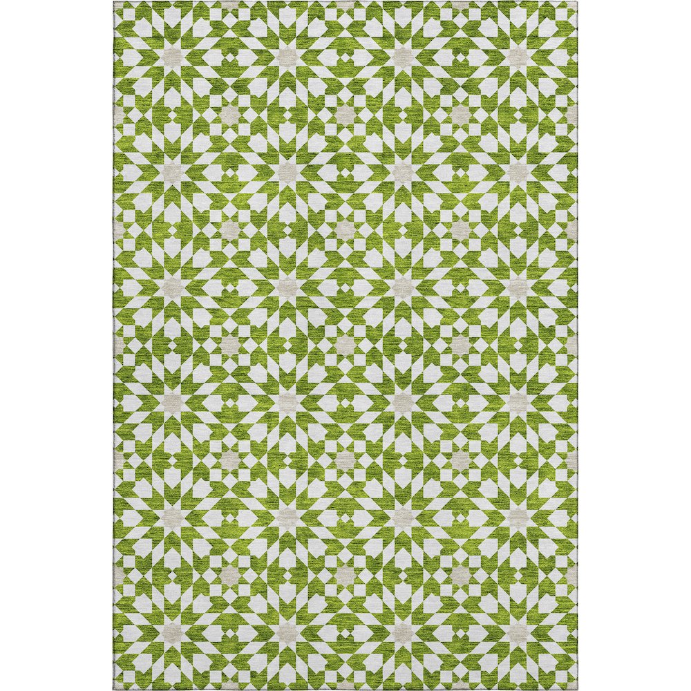 Premium Machine Washable Mayfield AMF734 Lime 8' x 10' Rug. Picture 1