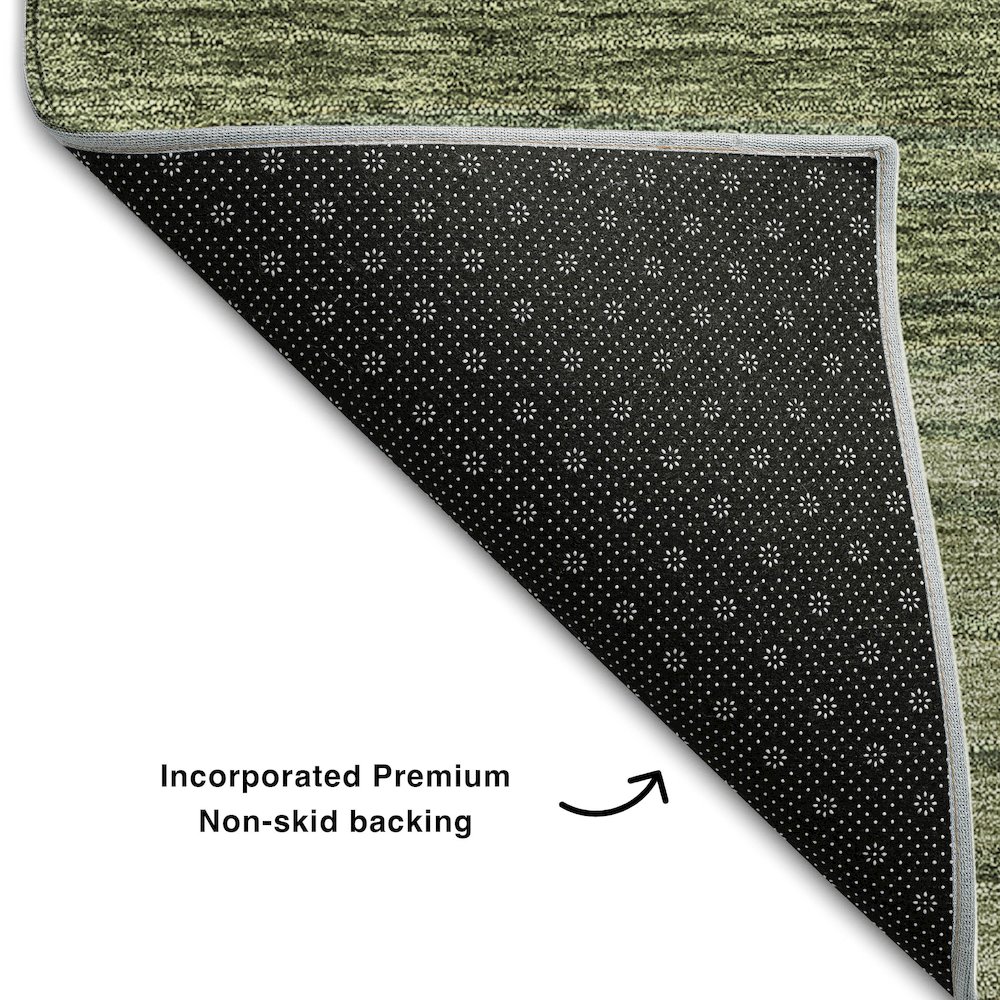 Premium Machine Washable Mayfield AMF735 Olive 3' x 5' Rug. Picture 2