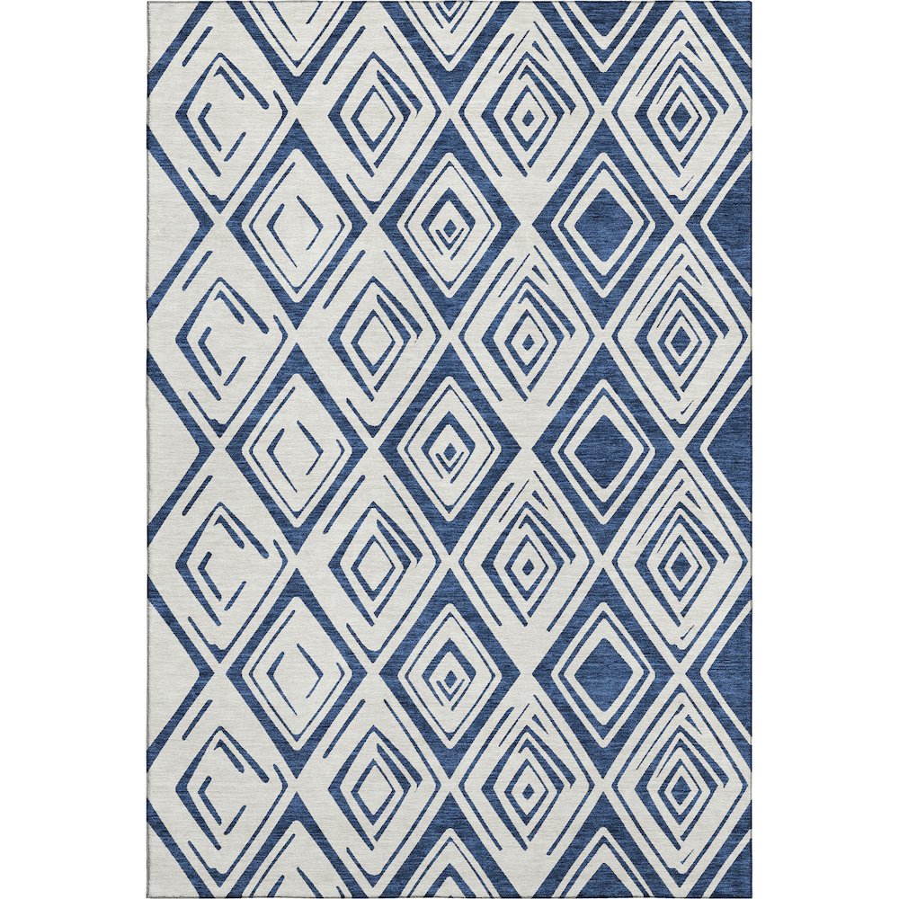 Premium Machine Washable Mayfield AMF737 Navy 8' x 10' Rug. Picture 1