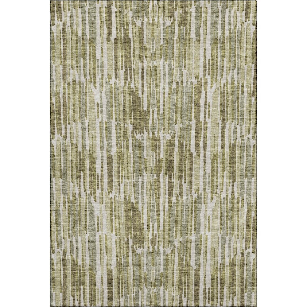 Premium Machine Washable Mayfield AMF739 Olive 8' x 10' Rug. Picture 1