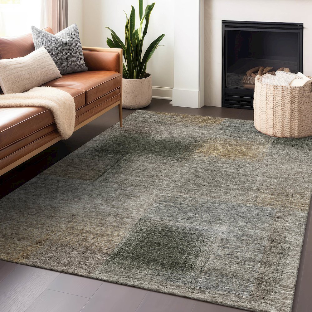 Premium Machine Washable Mayfield AMF742 Taupe 8' x 10' Rug. Picture 6