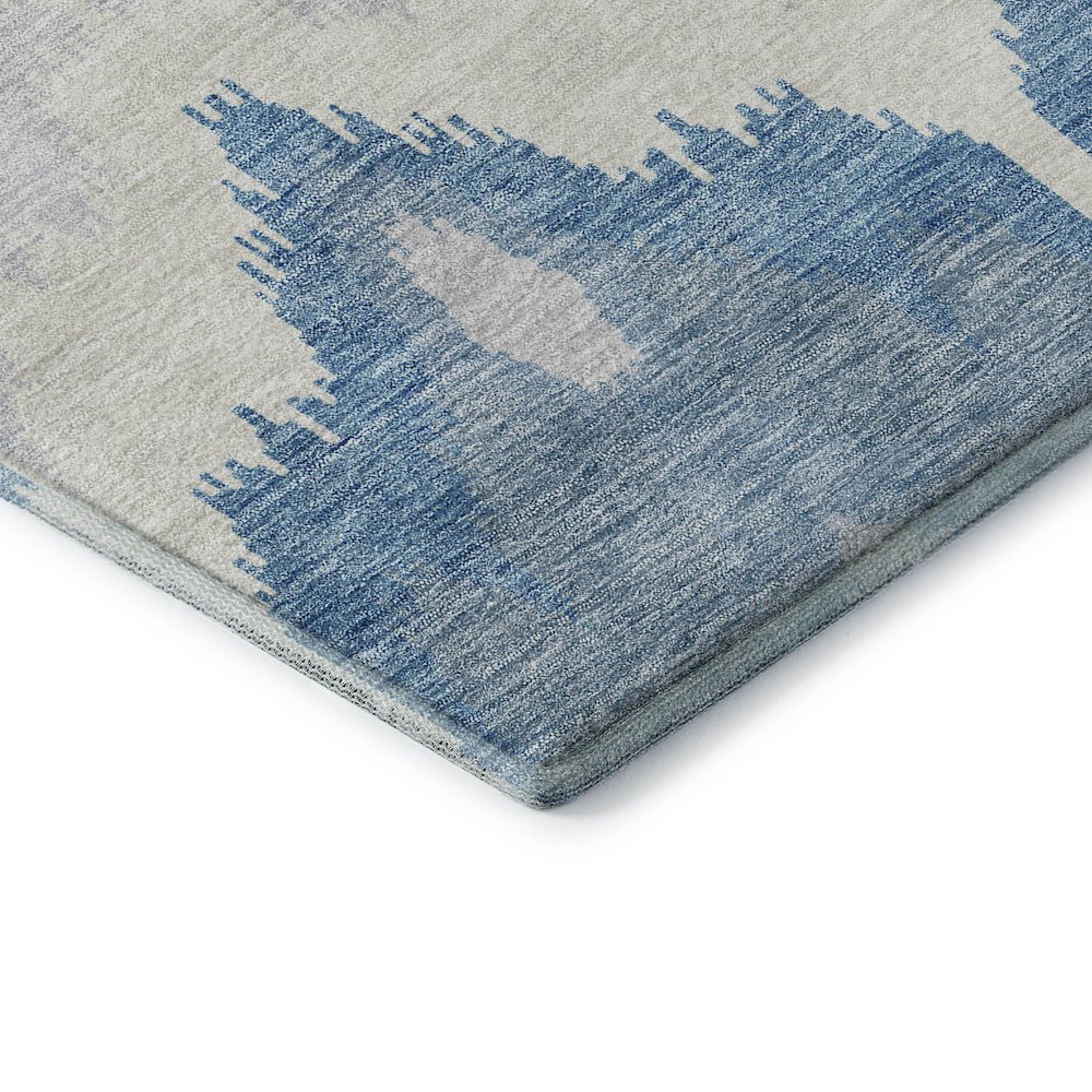 Premium Machine Washable Mayfield AMF743 Denim 3' x 5' Rug. Picture 3