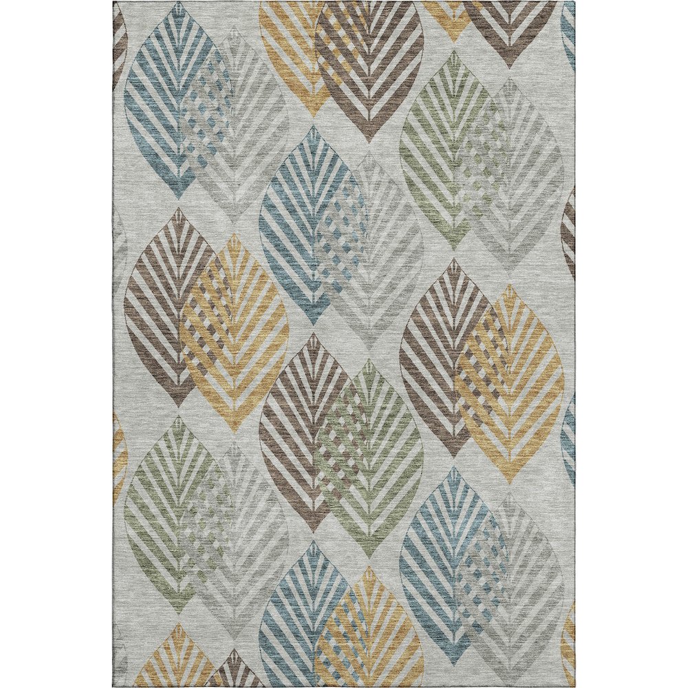 Premium Machine Washable Mayfield AMF744 Gray 8' x 10' Rug. Picture 1