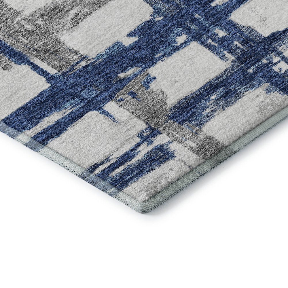 Premium Machine Washable Mayfield AMF745 Navy 3' x 5' Rug. Picture 3