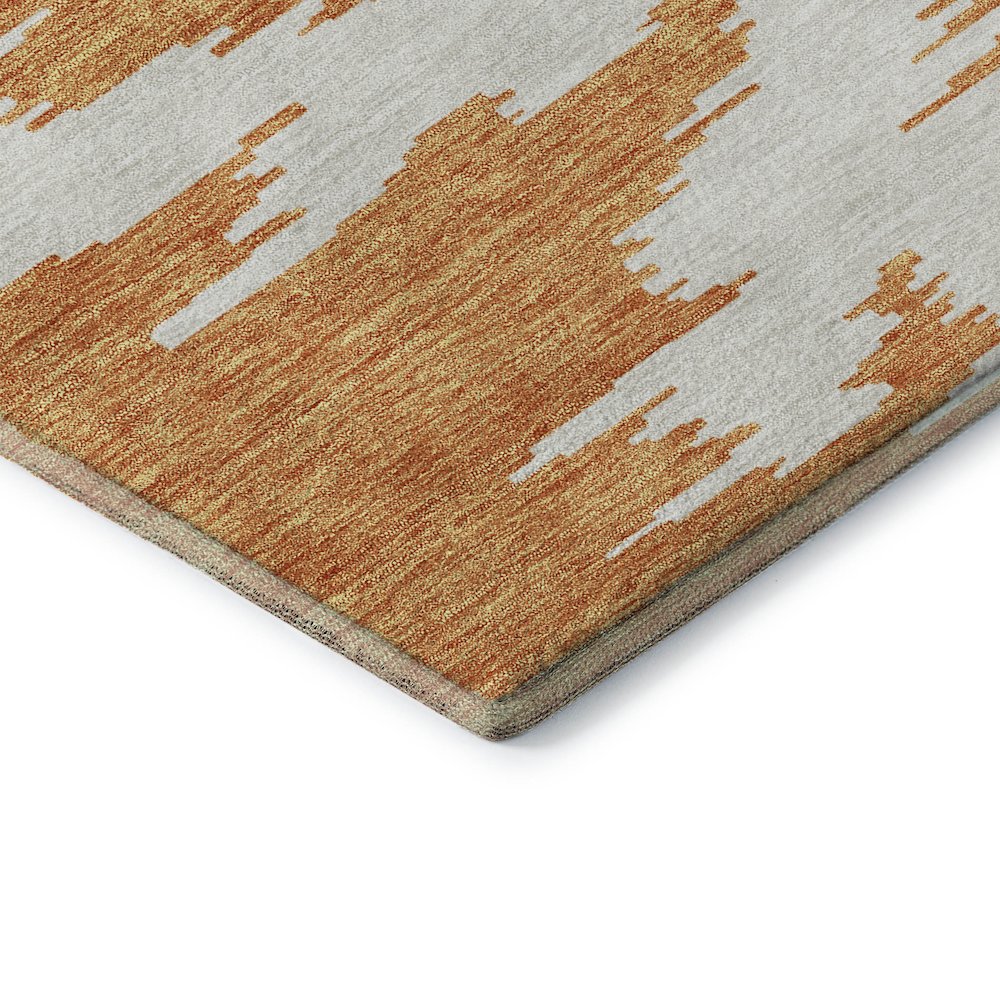 Premium Machine Washable Mayfield AMF746 Orange 3' x 5' Rug. Picture 3