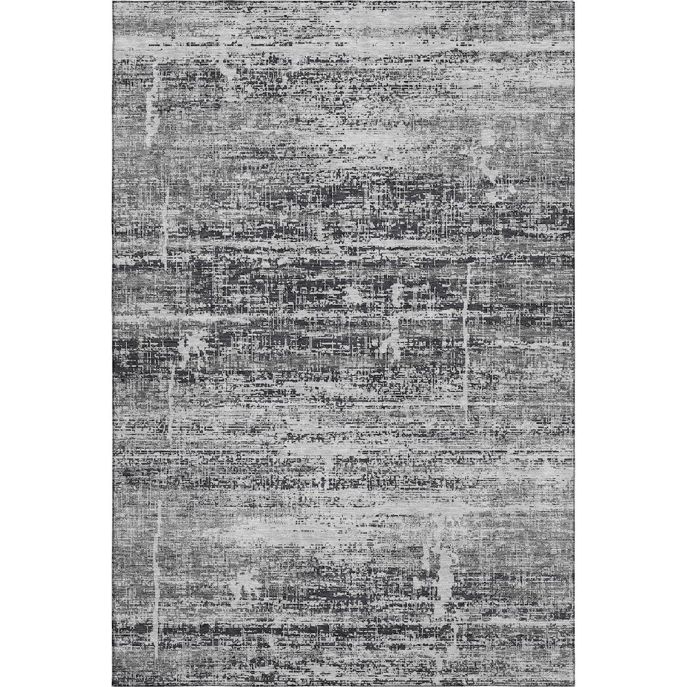 Premium Machine Washable Mayfield AMF747 Black 8' x 10' Rug. Picture 1